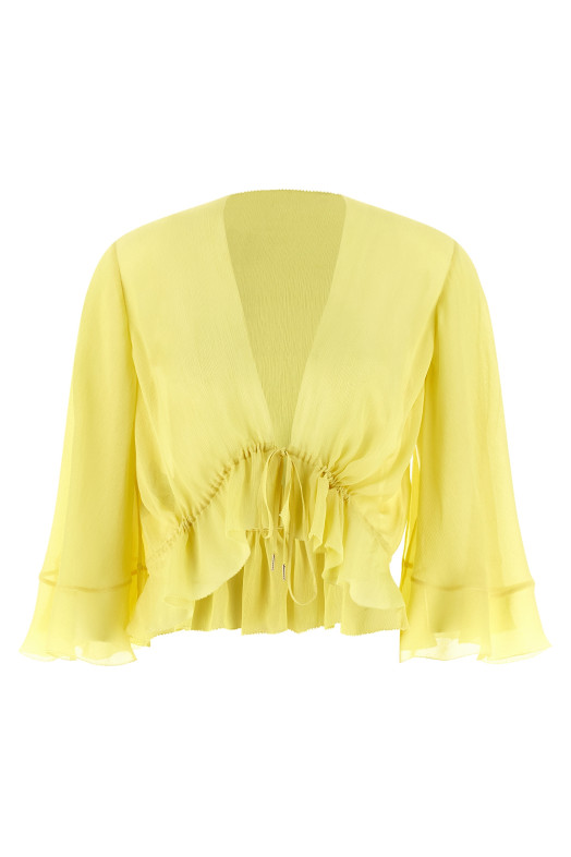 Drawstring shirt Yellow