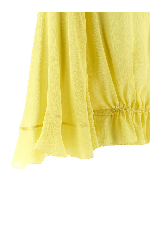 Drawstring shirt Yellow