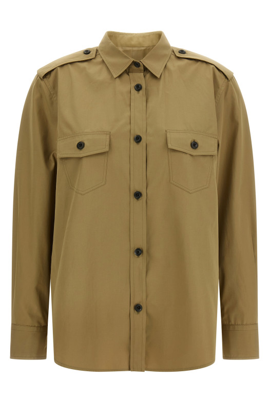 Poplin shirt Beige