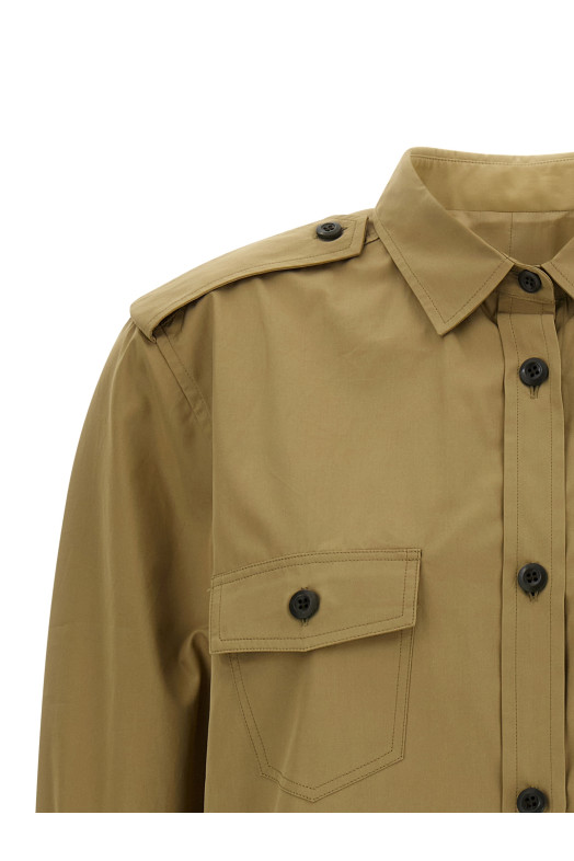 Poplin shirt Beige