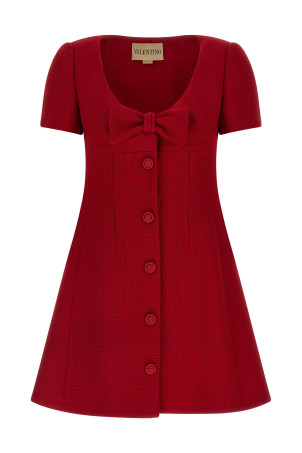 Valentino Garavani bow dress Red