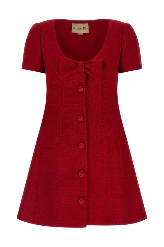 Valentino Garavani bow dress Red