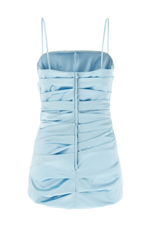 Stretch satin dress BLUE