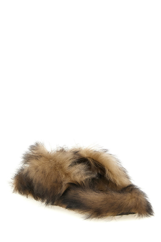 Sheepskin sandals Brown