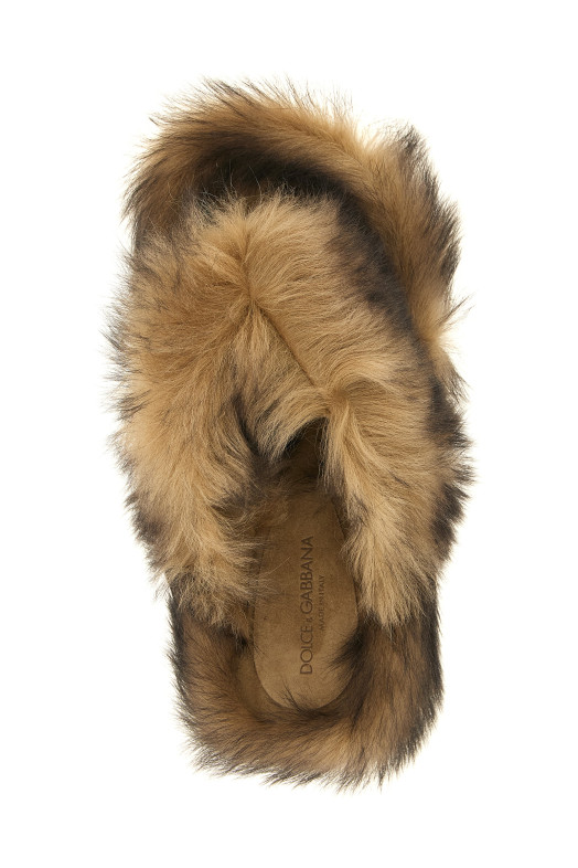 Sheepskin sandals Brown