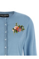 Floral embroidery cardigan BLUE