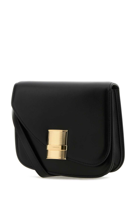 Black leather crossbody bag Black SALVATORE FERRAGAMO (215971769385)