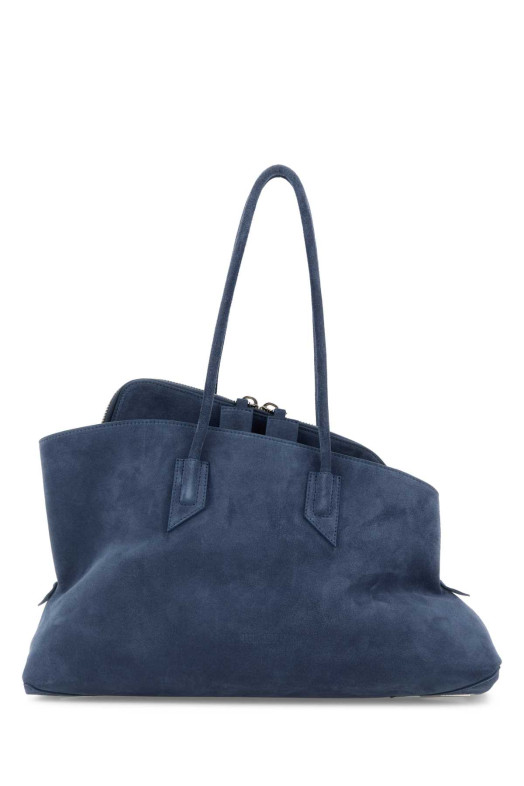 Air Force blue suede medium La Passeggiata shoulder bag THE ATTICO (260WAH00054LBT007AA)