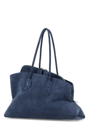 Air Force blue suede medium La Passeggiata shoulder bag THE ATTICO (260WAH00054LBT007AA)