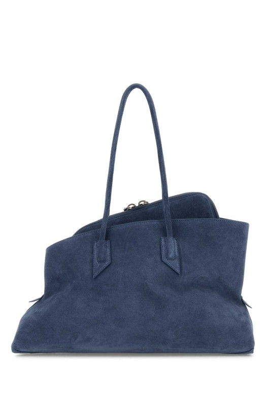 Air Force blue suede medium La Passeggiata shoulder bag THE ATTICO (260WAH00054LBT007AA)
