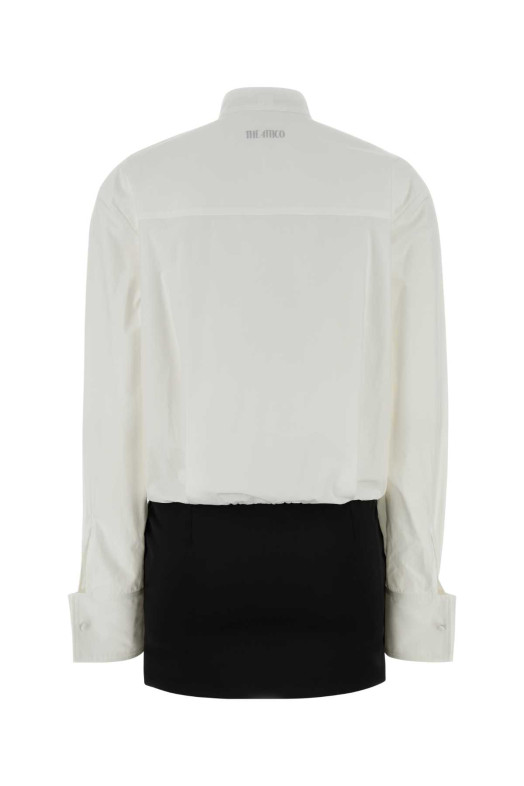 Two-tone poplin and satin mini dress THE ATTICO (260WCA00461MIX067AA)