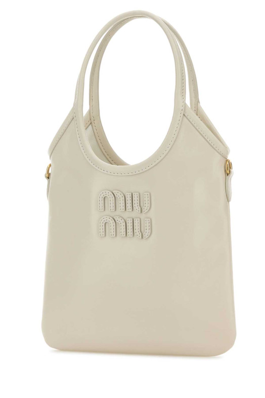 White leather IVY handbag Black MIU MIU (5BA281VOLI2IEO)