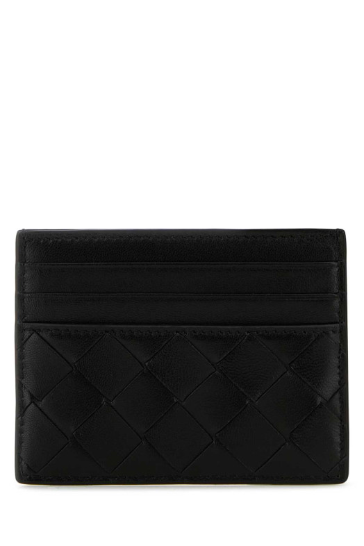 Black nappa leather Intrecciato card holder Black BOTTEGA VENETA (796324VCPP3)
