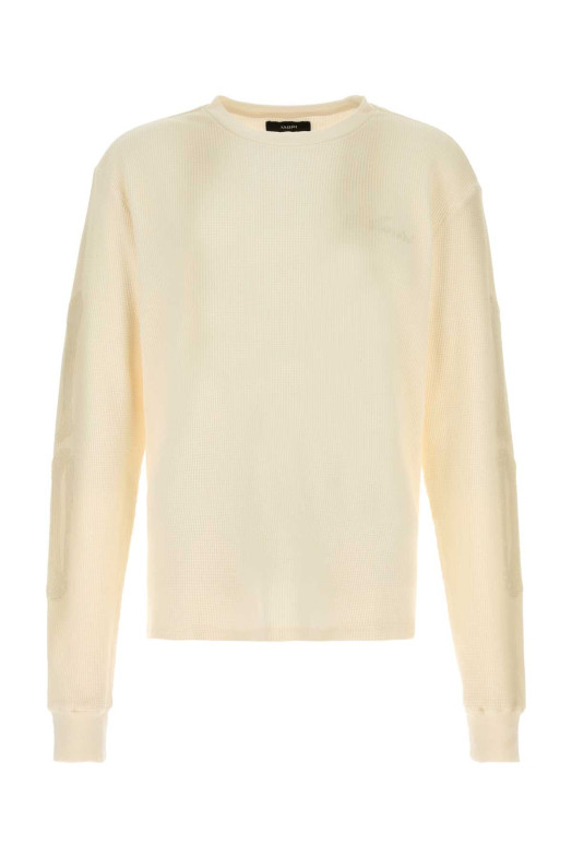 Cream cotton sweater Beige AMIRI (AMTOJR1032)