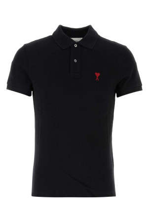Black piquet polo shirt AMI (BFUPL001760)