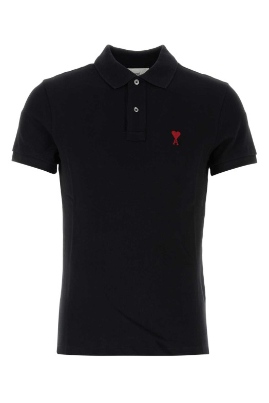 Black piquet polo shirt AMI (BFUPL001760)