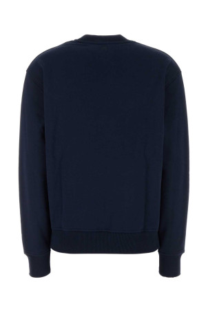 Midnight blue stretch cotton sweatshirt Fuchsia AMI (BFUSW035730)