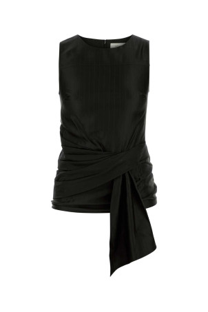Black satin Fonda top Black LOULOU DE SAISON (FONDA)