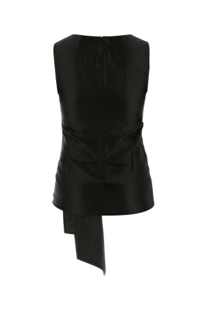 Black satin Fonda top Black LOULOU DE SAISON (FONDA)