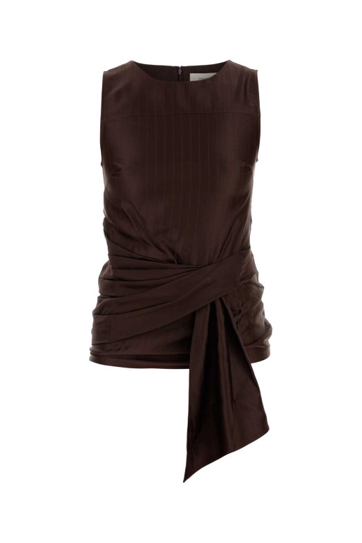 Chocolate satin Fonda top LOULOU DE SAISON (FONDA)