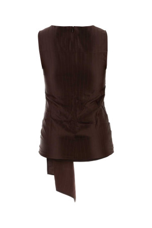 Chocolate satin Fonda top LOULOU DE SAISON (FONDA)