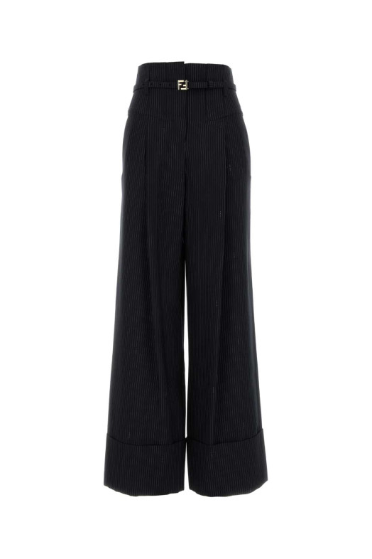 Embroidered wool blend wide-leg pant FENDI (FR6673AW7I)