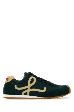 Bottle green canvas and suede Ballet Runner 2.0 sneakers LOEWE (LBR2282X36)