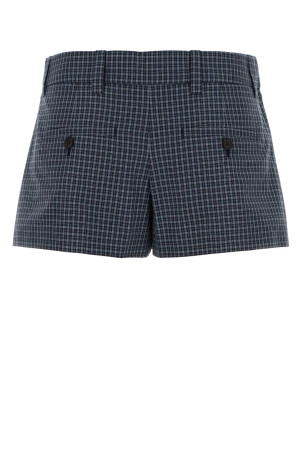 Embroidered nylon blend pant-skirt Blue MIU MIU (MG2647SOOO19CW)