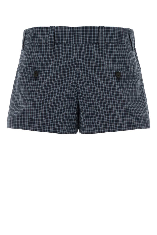 Embroidered nylon blend pant-skirt Blue MIU MIU (MG2647SOOO19CW)