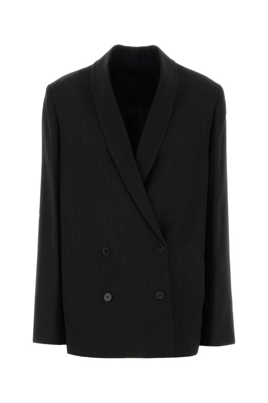 Black twill Minka blazer Black LOULOU DE SAISON (MINKA)