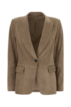 Dove grey suede blazer BRUNELLO CUCINELLI (MPCLF208X)