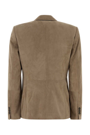 Dove grey suede blazer BRUNELLO CUCINELLI (MPCLF208X)