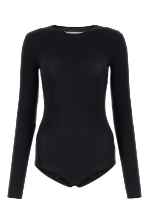 Black stretch nylon bodysuit MAISON MARGIELA (S51NA0056S20518)