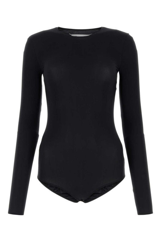Black stretch nylon bodysuit MAISON MARGIELA (S51NA0056S20518)