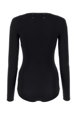 Black stretch nylon bodysuit MAISON MARGIELA (S51NA0056S20518)
