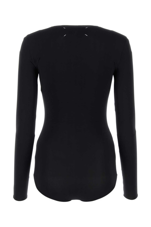 Black stretch nylon bodysuit MAISON MARGIELA (S51NA0056S20518)