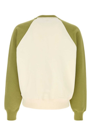 Ivory cotton oversize sweatshirt AMI (USW781747)