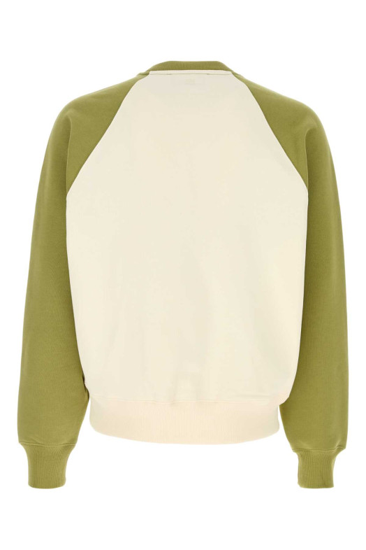 Ivory cotton oversize sweatshirt AMI (USW781747)