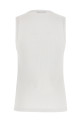 Logo embroidery tank top White