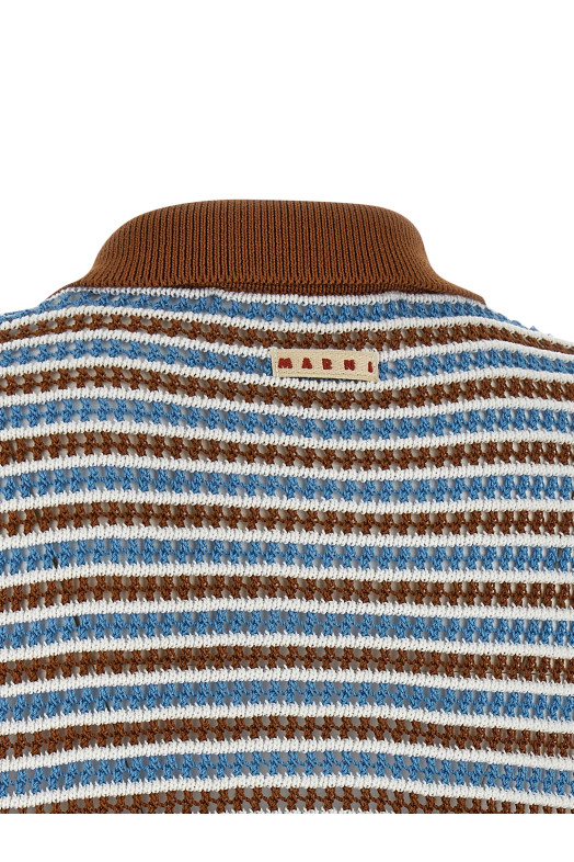 Striped crochet cardigan Multicolor