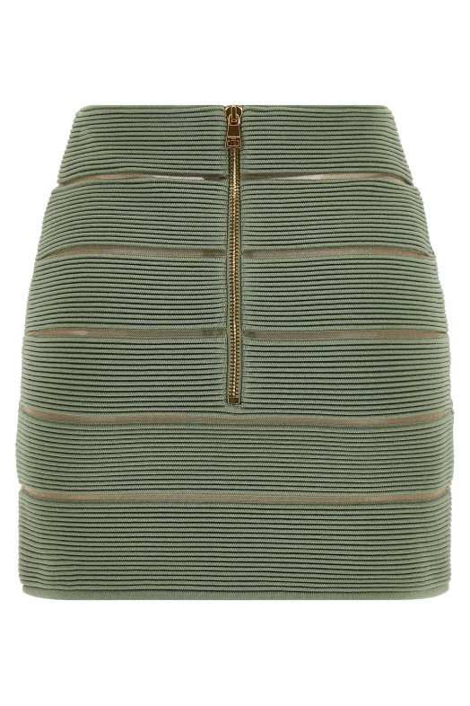 V-shaped waist skirt Green