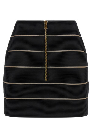 V-shaped waist skirt Black