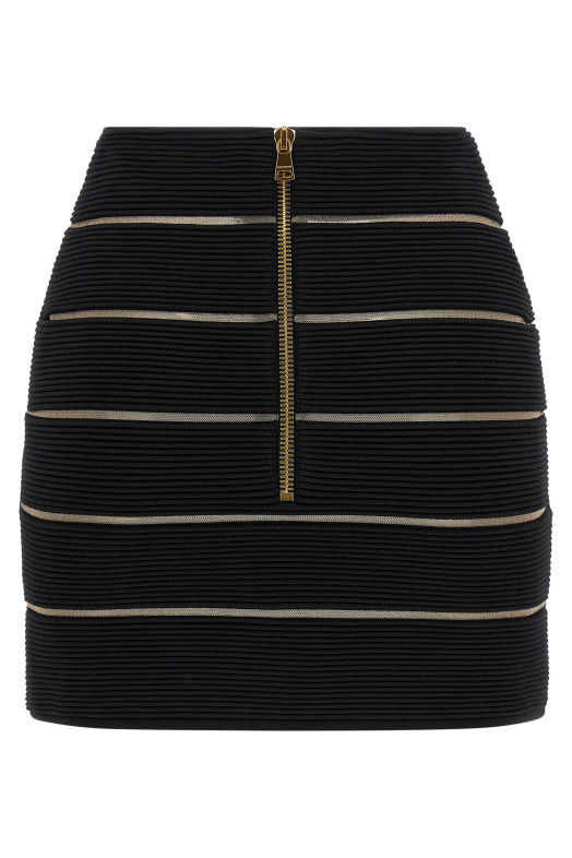 V-shaped waist skirt Black