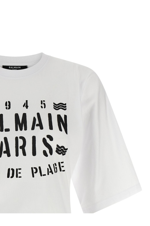 'Balmain Club' T-shirt Black-grey