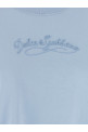Chain embroidery t-shirt BLUE