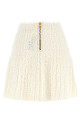 Plumetis tweed skirt White