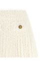 Plumetis tweed skirt White