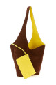 Suede shoulder bag Brown