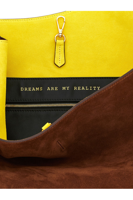 Suede shoulder bag Brown