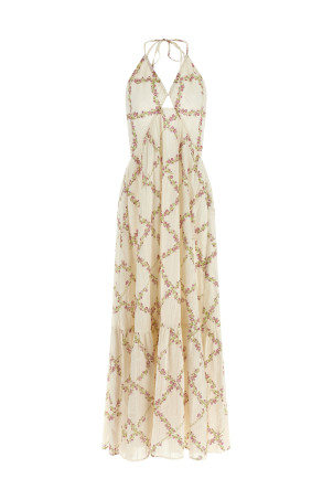 Floral printed dress White